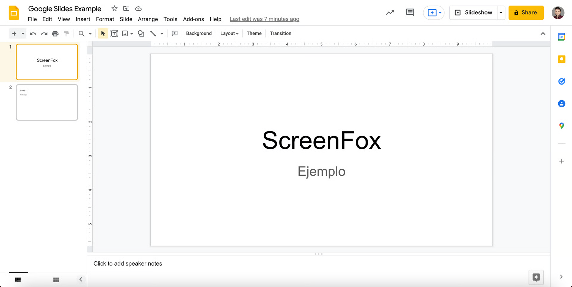 Presentación en Google Slides